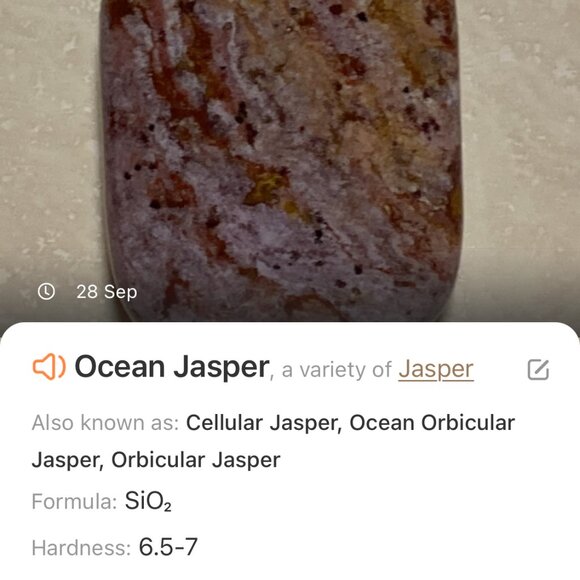 Natural Purple Brown Ocean Jasper Pendant, Large Rectangular Genuine Gemstone - Picture 11 of 12